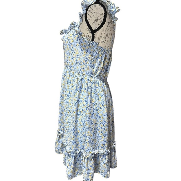 MINE Blue Floral Dress Size Large - Picture 2 of 6
